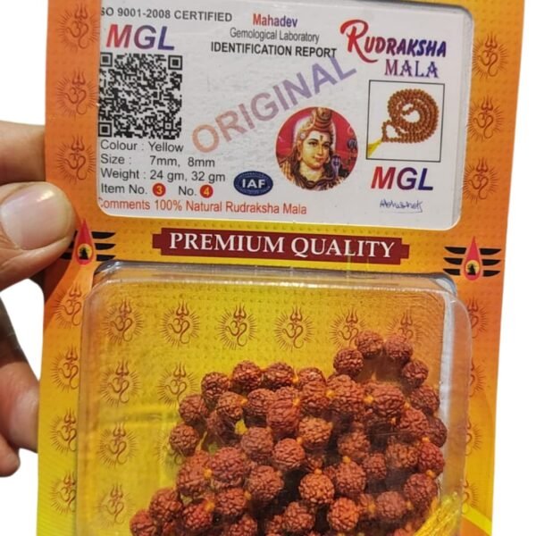 Rudraksha certified jaba mala