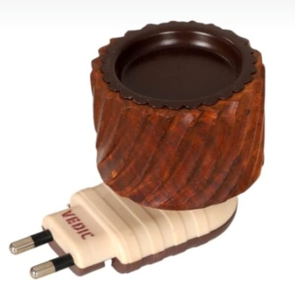 Traditional Wooden Karpoor Dhani- Natural Camphor Burner with Lid