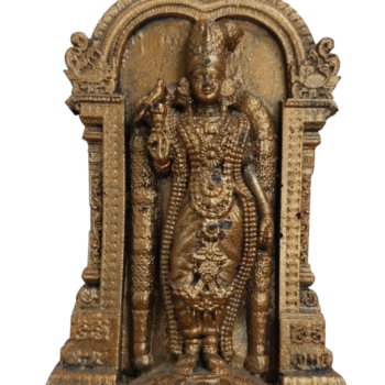 Madurai Meenakshi Amman Statue with Prabhai - 4 Inch Pastoparis