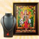 Lakshmi Iswaryam Combo | 10x12 Divine Frame with 54 Bead Lotus Mala