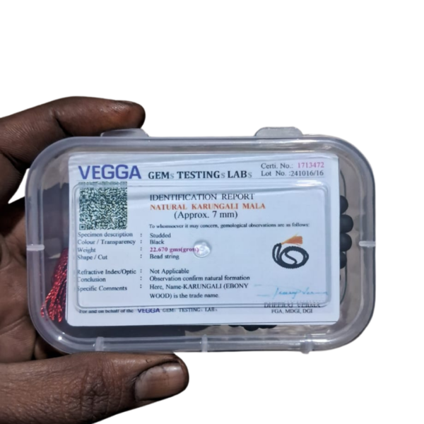 Karungali mala 108 beads with certified